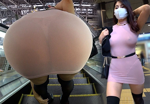 FC2-PPV-3854589 【顔出しスケ乳首】**pyyzyonzns ビラはみ出しノーブラ巨乳美女♪極限の透けに乳首もTバックもモロにスッケスケ状態!! Sample 4