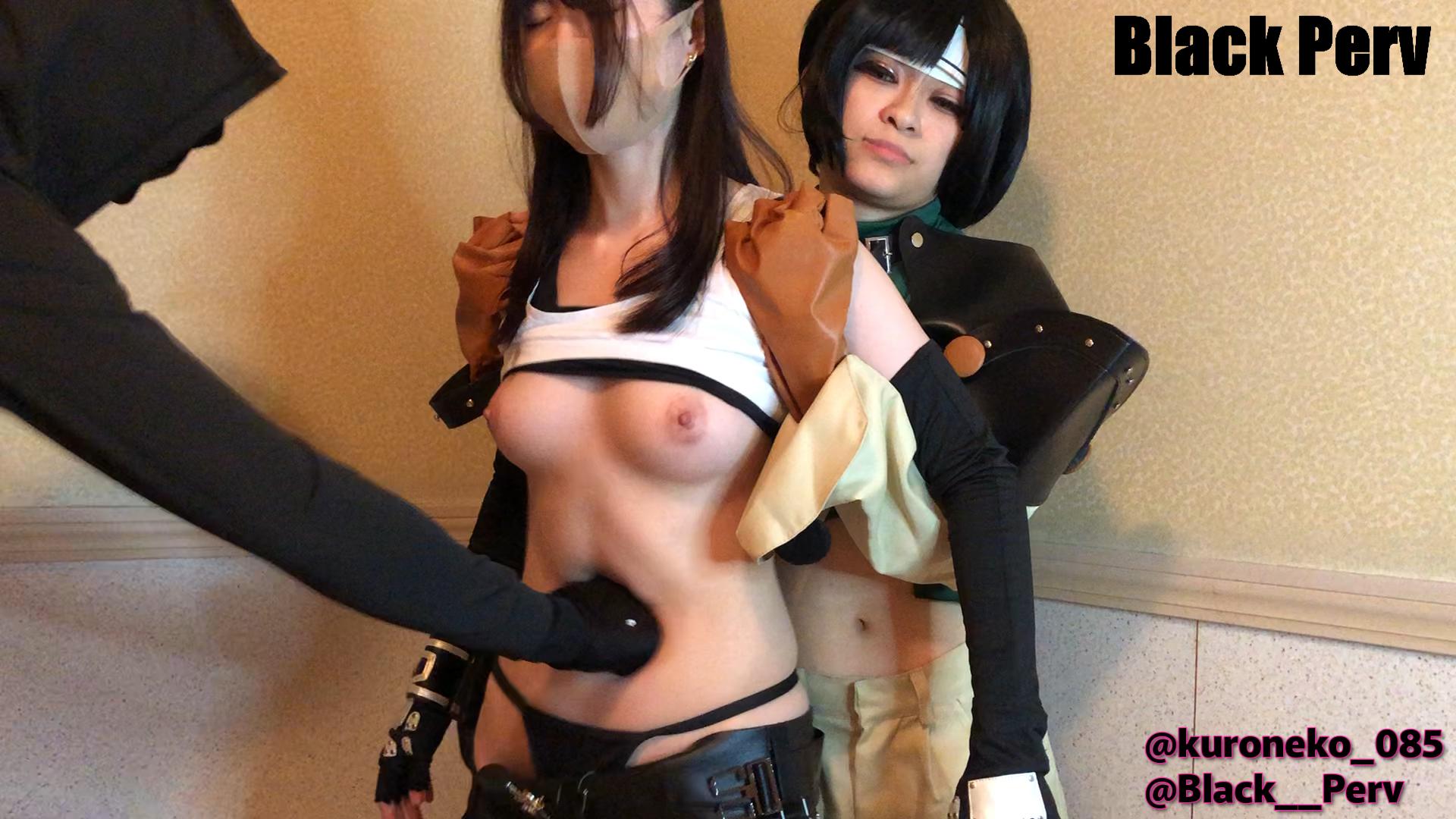 FC2-PPV-3856475 【FFレズ】**nxyoyxosp 色白受付嬢のティファがユフィに腹パンチされる！最後はBLACK PERVからもSTRONG腹パンチされる！【コラボ企画・高画質完成版：レビュー特典】 Sample 5