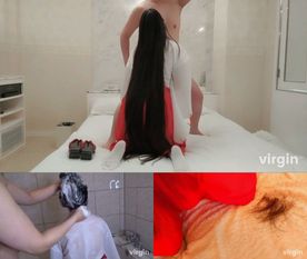 FC2-PPV-3871046 『スーパーロングヘア巫女みつあみ　最後の髪フェチ性奉納』★最初で最後の150cmスーパーロングヘア毛先カットも収録♡巫女さんコスプレで性奉納の後、***jzn*ypjyq シャンプーされながら最後の乳首舐め手コキでフィニッシュ