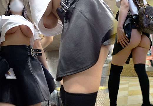 FC2-PPV-4174399 【デカ乳モロ見え】***oypsxpxnj 【前編】奇跡のHカップ爆乳ノーブラ美女♪勃起乳首モロ見え!!エグいＴバックはみマン食い込み!! Sample 6