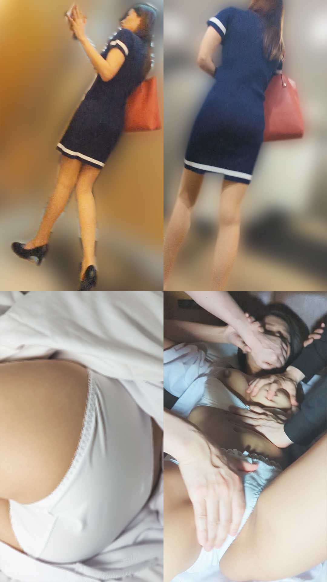 FC2-PPV-4318850 【裏入手05】**psojpnqz** ホテル侵入チカン／出張中の女子アナ風超美脚OLを午前4時に早朝奇襲3P中出し！（新〇区ホテルB） Sample 3