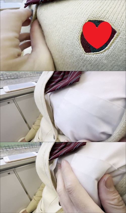 FC2-PPV-4343427 電車お触り22 大人しい制服ちゃんの隣をキープして身体を触りまくりました！***szzoqzjxn ！巨乳をもみもみしまくりです笑 Sample 2