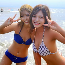 FC2-PPV-4740544 最終章\!! 熱海でガチナンパ☀ SSS級ギャル二人組ゲット!!ダブルフェラ！中出し！2連発！