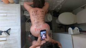 FC2-PPV-4829323 豊満デブ熟女のデカケツに落書きして肉便器扱い！変態ドM女に生ハメぶっかけ【2025-No61】