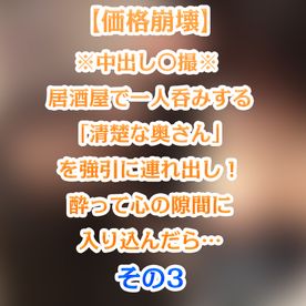 FC2-PPV-4835372 【価格崩壊】※中出し※ 居*屋で一人呑みする「清楚な奥さん」を強引に連れ出し！酔って心の隙間に入り込んだら…旦那も忘れて「種付け」をねだる雌　その3